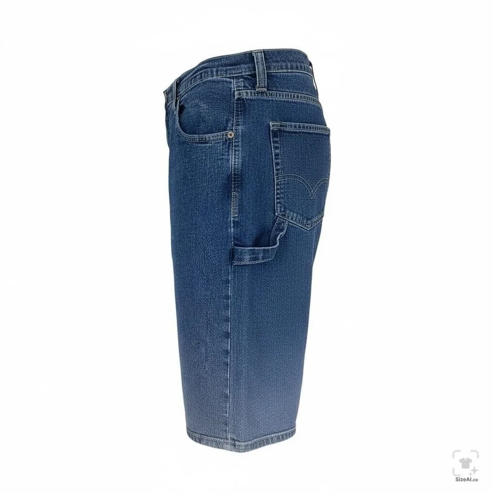 Dickies Shorts Mens 38 Blue Cargo Relaxed Fit Stretch Denim 11 Inseam Pockets
